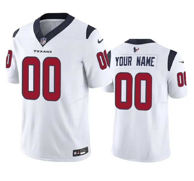 Youth Houston Texans Active Player Custom White 2023 F.U.S.E. Vapor Untouchable Limited Football Stitched Jersey